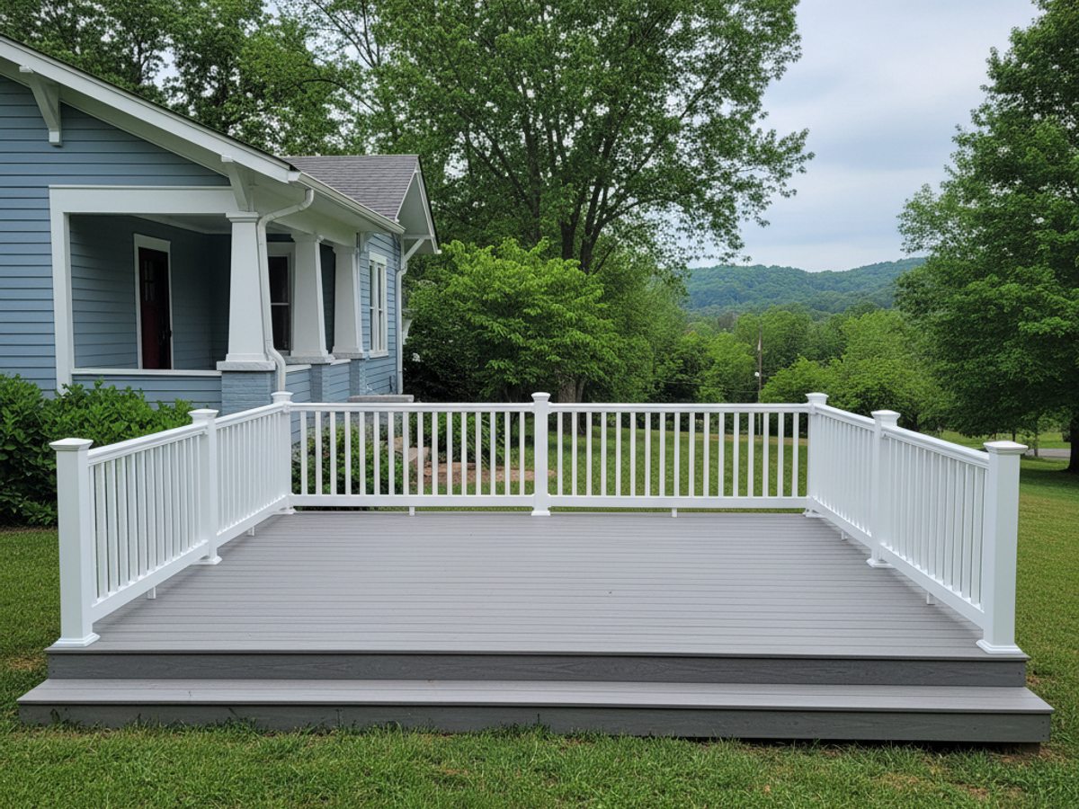 Bartlett Deck Co crew working on a home