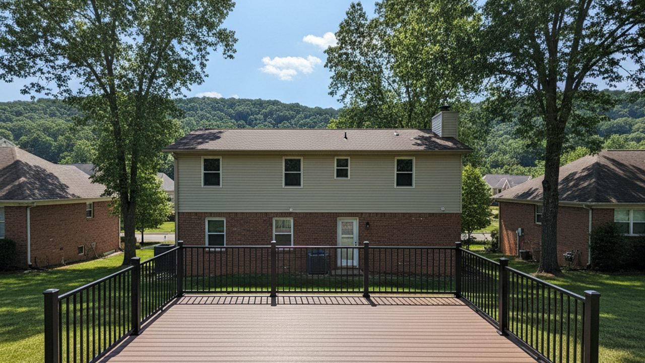 Composite Decking completed by Bartlett Deck Co in Collierville, TN