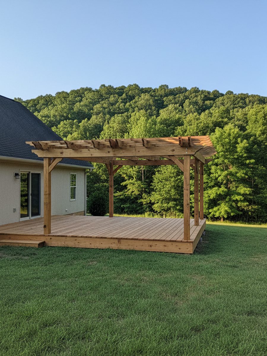 Custom Deck Design completed by Bartlett Deck Co in Germantown, TN