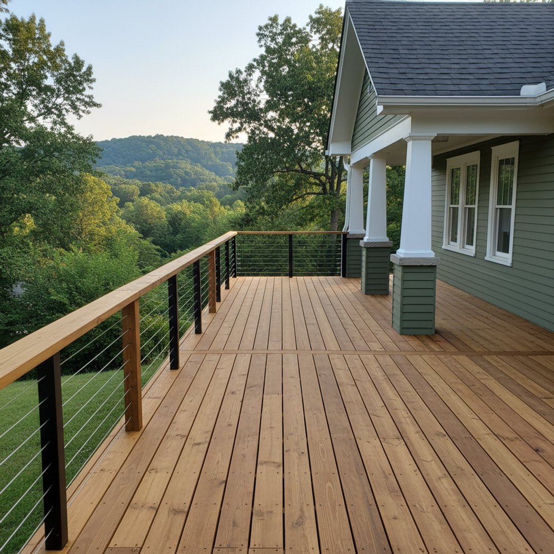 Custom Deck Design completed by Bartlett Deck Co in Memphis, TN