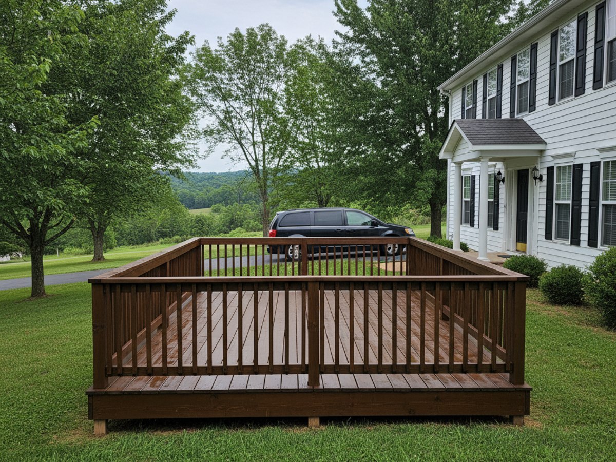 Custom Deck Design completed by Bartlett Deck Co in Atoka, TN